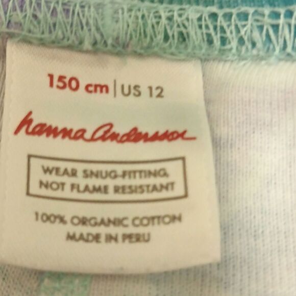 hanna anderson Girls multi colored scallop pattern Size 12 leggings - Picture 4 of 5